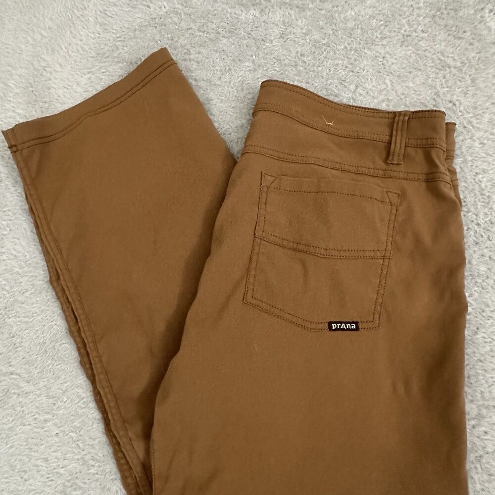 Prana Pants Brion Mens 35x29 Slim Fit Stretch Brown Hiking Outdoors M4BN30312